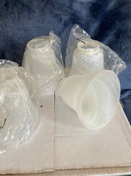 Photo of free 4 ceiling fan shades swirled glass (Fair Haven) #2
