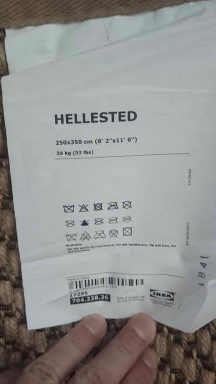 Photo of free Big woven rug (IKEA Hellested) (New Marston OX3) #4