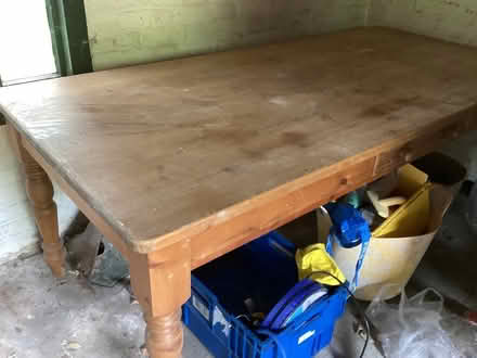 Photo of free Large pine table with drawer (Cambridge CB2) #1