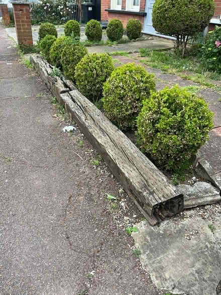 Photo of free 2 Old Weathered Railway Sleepers (Leigh on sea) #1