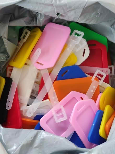 Photo of free 71 Plastic Luggage tags (Billericay - Sunnymede CM11) #1