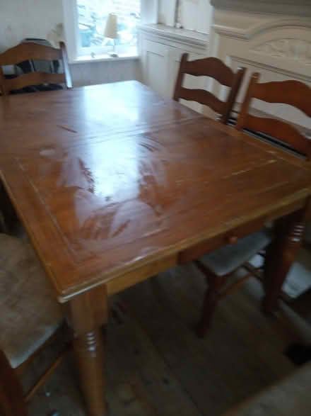 Photo of free Solid wooden table with 6 chairs (Near Horsham Station) #1