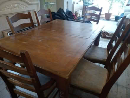 Photo of free Solid wooden table with 6 chairs (Near Horsham Station) #2