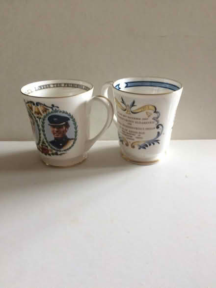 Photo of free i2 x Aynsley Bone China Royal Memorabilia Mugs (St James, South Elmham IP19) #2