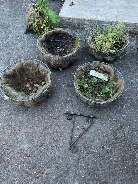 Photo of free Hanging & floor metal baskets (Amersham HP7) #1