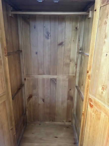 Photo of free Sturdy wooden wardrobe (Rhosrobin, Wrexham) #2