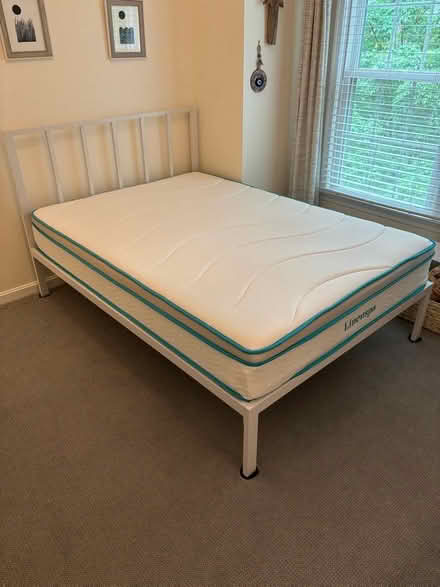 Photo of free Full size mattress and bed frame (Alexandria) #1