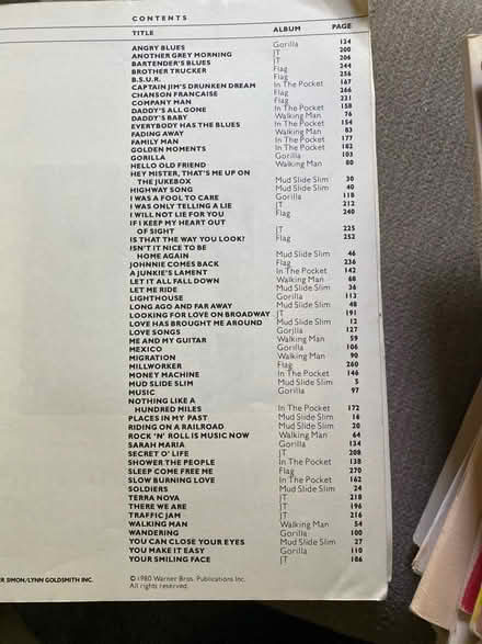 Photo of free James Taylor songbook (Dempster and Edens) #2