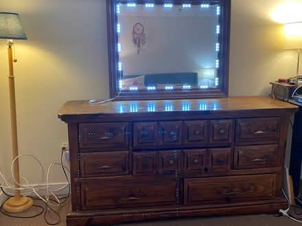 Photo of free Dresser with vanity and lights (Harvard Square) #4