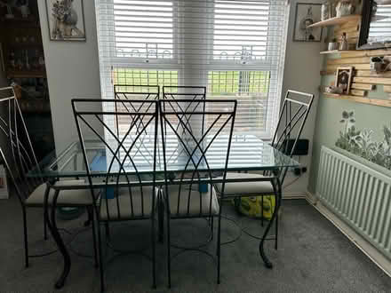 Photo of free Metal & glass dining table 5 chairs (NE5 Cowgate) #4