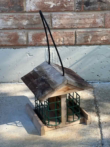 Photo of free Hanging wood suet feeder for birds (Southwest St Louis County) #1
