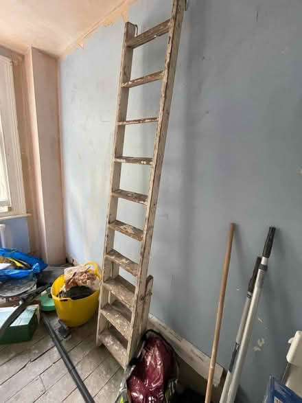 Photo of free Wooden Ladder 230cm + 75cm extender (W14) #1