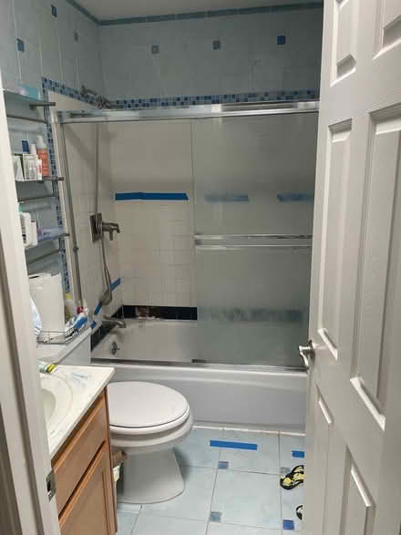 Photo of free Bathtub clear glass sliding doors (Longdown Rd, Cupertino) #1
