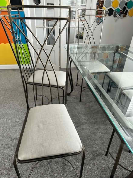 Photo of free Metal & glass dining table 5 chairs (NE5 Cowgate) #3