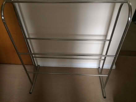 Photo of free Freestanding five tier chrome towel rail. (St James, South Elmham IP19) #2