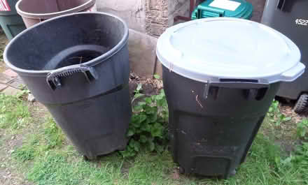 Photo of free Trash barrels with wheels (Cambridgeport, near Dana Park) #1