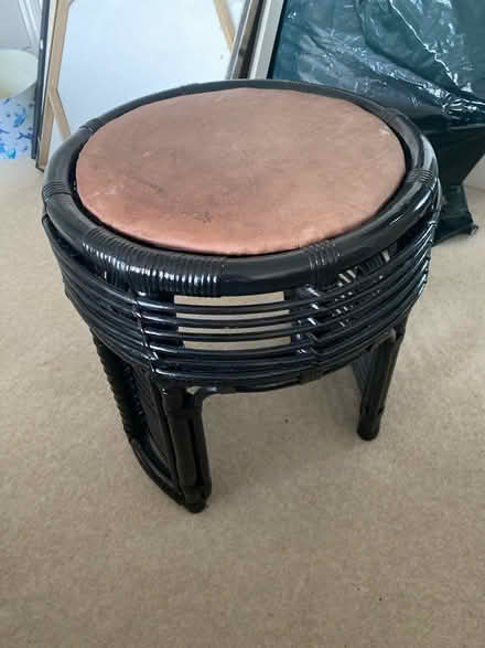 Photo of free Bamboo stool with leather top (Oldfield Park, Bath) #1