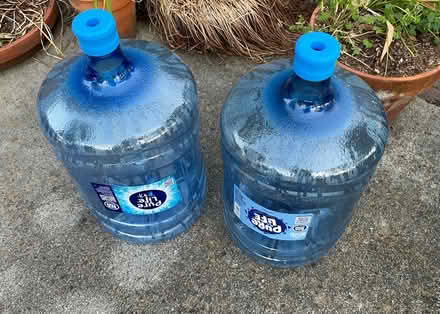 Photo of free 5 gallon empty water bottles (2) (Mountain View nr train station) #1