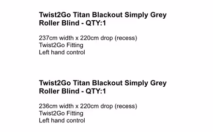 Photo of free Twist2Go Titan Blackout Simply Grey Roller Blinds (ME9) #1
