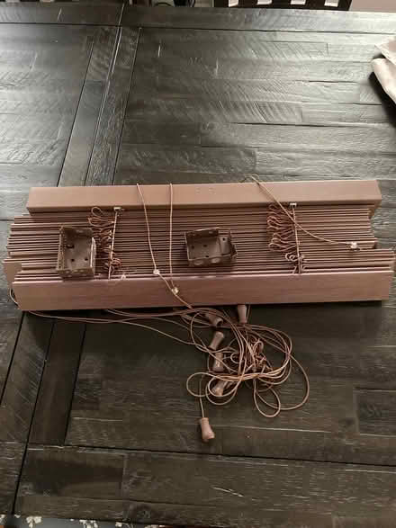 Photo of free 21” Brown Blind (Chestnut Hill) #1