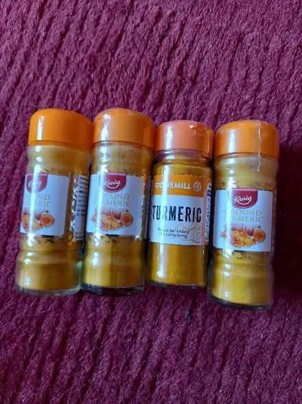Photo of free 4 turmeric spice jars. Keynsham BS31 (Bath & North East Somerset) #1