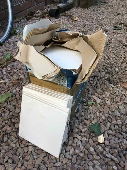 Photo of free 6" square white tiles (Malvern WR14) #1