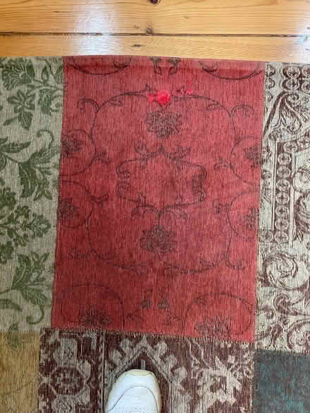 Photo of free John Lewis cotton rug, 234cm by 164cm, patchwork pattern (Norbiton KT2) #3