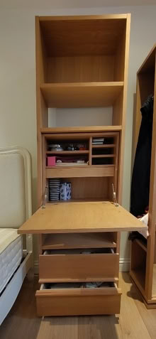 Photo of free Furniture with 2 drawers, shelves and foldable little table (Oxford OX1) #1