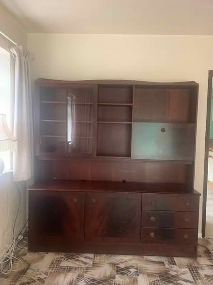 Photo of free Tall mahogany display unit (Belvedere DA17) #1