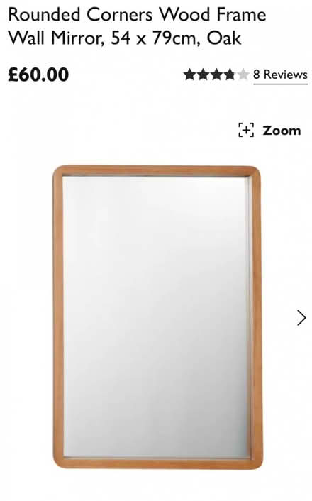 Photo of free 2 x John Lewis oak frame/broken mirror (Bohemia TN34) #1