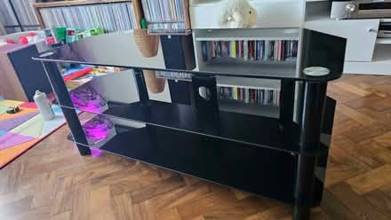 Photo of free Glass Black TV Bench (SW15 Putney Heath) #2
