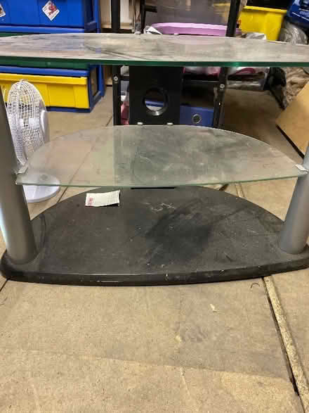 Photo of free Glass tv unit (Cheadle Heath SK8) #1