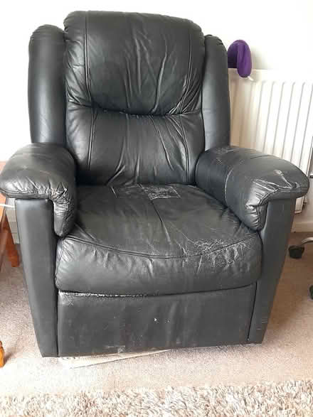 Photo of free Black leather look recliner (Radbrook Green SY3) #1