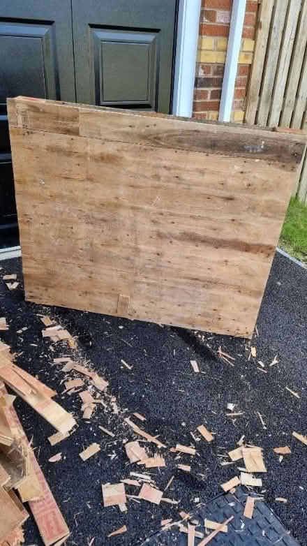 Photo of free Wooden Pallet with Plywood Surface (Aston S26) #1