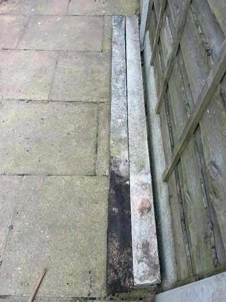 Photo of free Two concrete fence posts - one H shape and one ‘end’ shape (Gorse Hill M16) #2