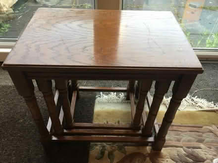 Photo of free Nest of small wooden tables (Lexden CO3) #2