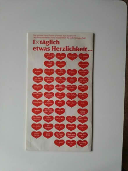 Photo of free German language heart stickers (Woodford IG8) #1