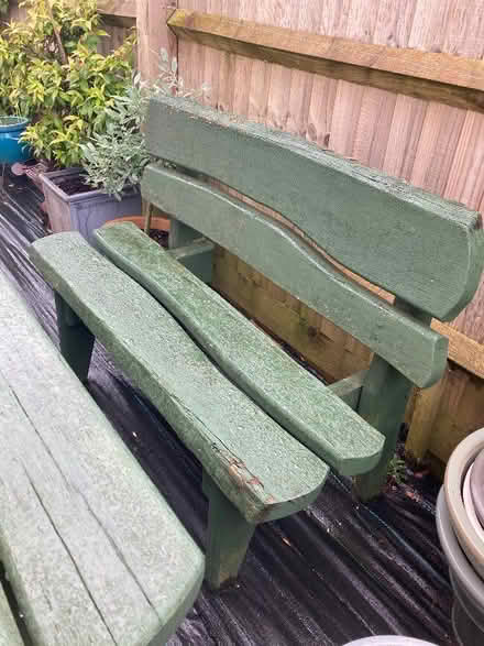Photo of free Oak Garden Table and Two Benches (Graven Hill Depot OX25) #4