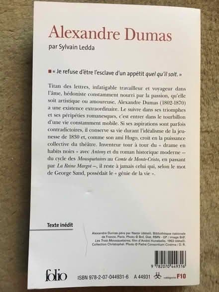Photo of free Book Alexander Dumas In French - Shrub End (Lexden CO3) #2
