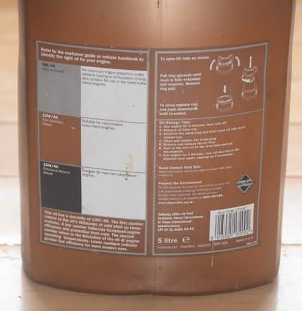 Photo of free Halfords 10w/40 diesel engine oil 2.5+ litre, part synthetic (West End EH12) #2