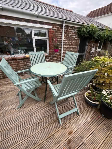 Photo of free Garden table and four folding chairs (Purbrook PO7) #1
