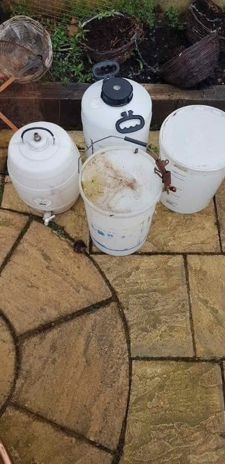 Photo of free 3 x FERMENTATION BUCKETS + BARREL (Dukinfield) #1