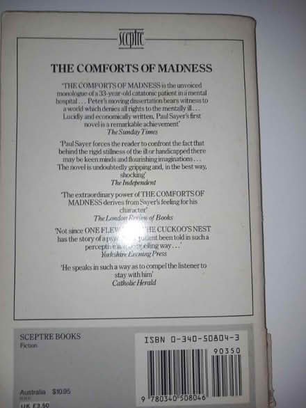 Photo of free Book: The Comforts of Madness (Paul Sayer) (Emmbrook RG41) #2