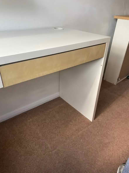 Photo of free White IKEA Desk (Hersham KT12) #3