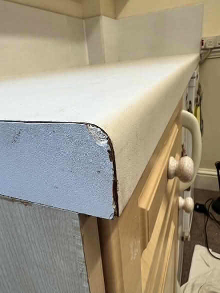 Photo of 40mm Thick White Laminate Worktop (Kelvedon Hatch CM15) #2