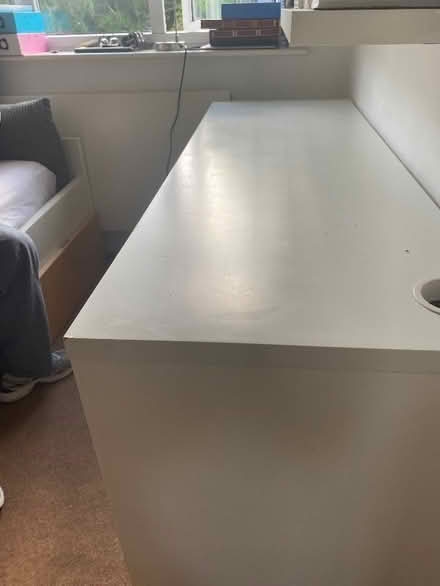Photo of free White IKEA Desk (Hersham KT12) #2