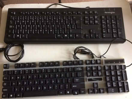 Photo of free 2 x Computer Keyboards (Kensington & another) (St James, South Elmham IP19)