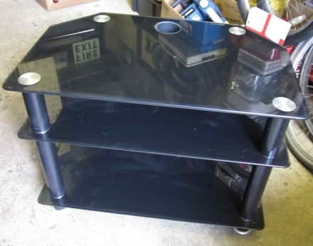 Photo of free TV Stand Black Glass (Buttershaw HX3) #1