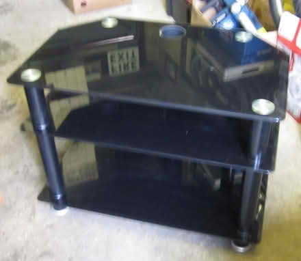 Photo of free TV Stand Black Glass (Buttershaw HX3) #3