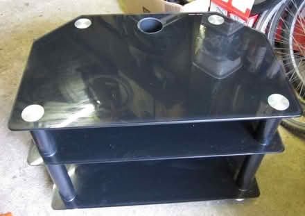 Photo of free TV Stand Black Glass (Buttershaw HX3) #2
